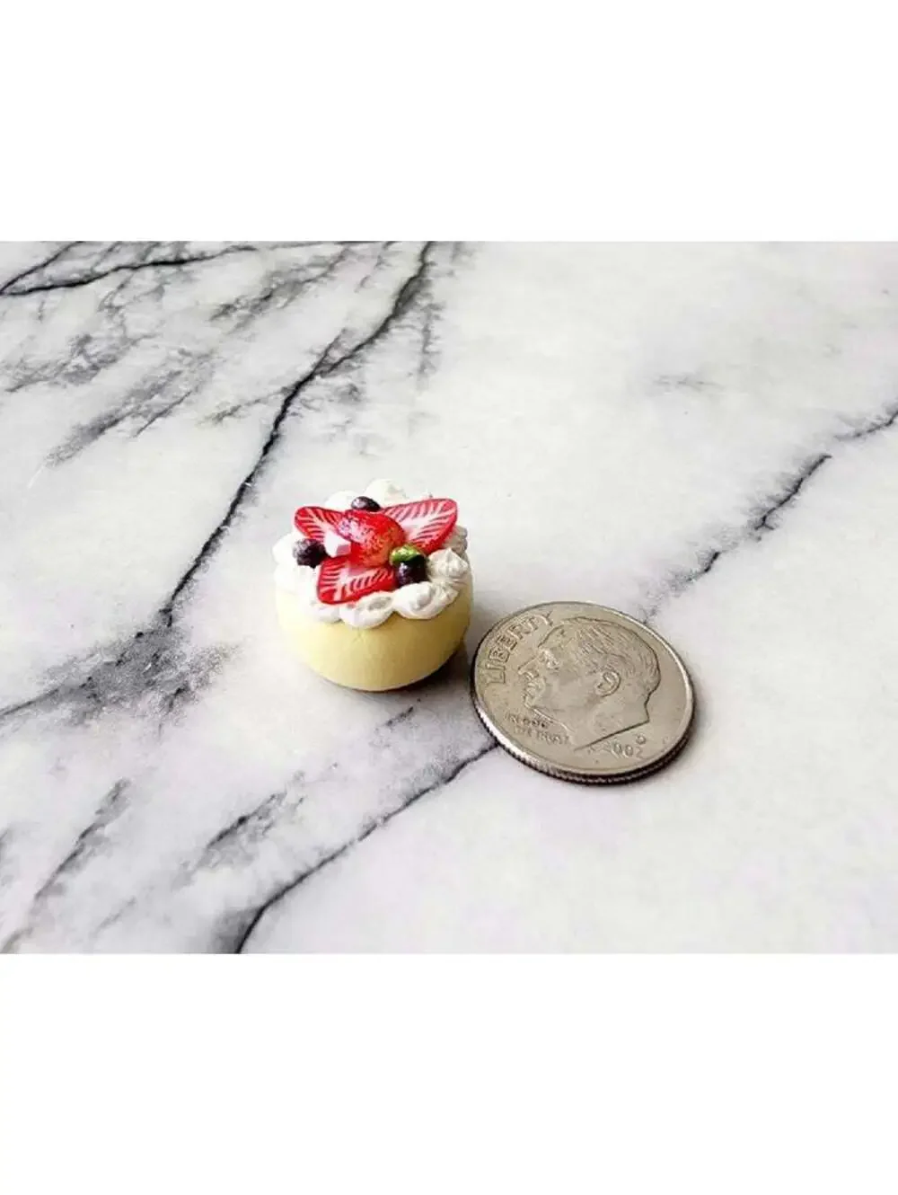Miniature Dollhouse Buttercream Cake with Fruit Toppings